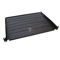 Półka 19cali 1U G/450 czarna (RAL 9005) z podporą TN-19-450-1U-BK