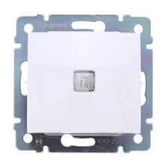 VALENA Łącznik krzyżowy podświetlany 10AX 250V biały 774448