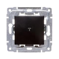 DANTE Przycisk światło/dzwonek z klawiszem bez piktogramu, bez ramki 10AX 250V czarny 450910