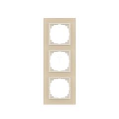 SENTIA Ramka potrójna szklana waniliowy IP20 1473-68
