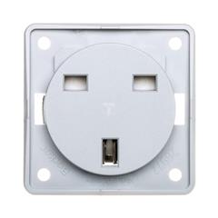 Integro Flow Gniazdo pojedyncze z/u 16A standard brytyjski jasnoszare 0962622506