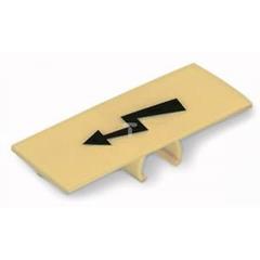 Zaślepka ostrzegawcza z czarną błyskawicą 285-440 /25szt./