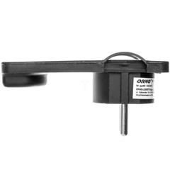 Wtyczka płaska kątowa 2P 16A 250V czarna OR-AE-1311/B