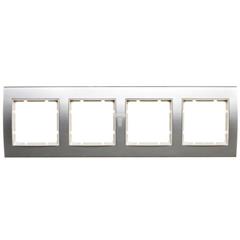 Berker/B.3 Ramka poczwórna pozioma/pionowa aluminium 10143904