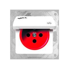 Polo Optima Gniazdo pojedyncze DATA z/u 16A z kluczem uprawniającym i pokrywą uchylną białe 12012501