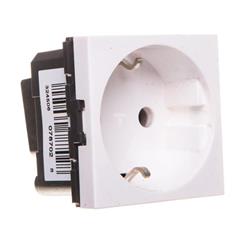 MOSAIC Gniazdo pojedyncze SCHUKO 16A 250V /2moduły/ antybakteryjne białe 078702