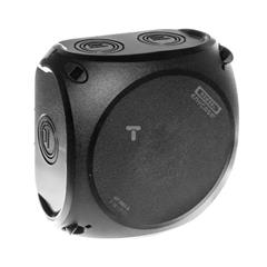 Puszka n/t 130x130x77mm 5P 4 mm2 IP66/67 czarna KF 0604 B 62000054