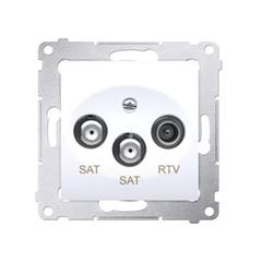 Simon 54 Gniazdo antenowe RTV/SAT/SAT końcowe białe DASK2.01/11 WMDA-03019z-011