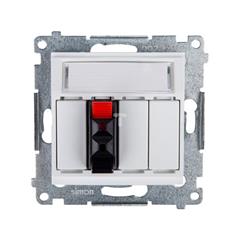 Simon 54 Gniazdo głośnikowe pojedyncze białe DGL31.01/11 WMDG-01000x-011