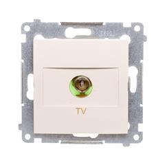 Simon 54 Gniazdo antenowe TV końcowe kremowe DAK1.01/41 WMDA-01000x-041