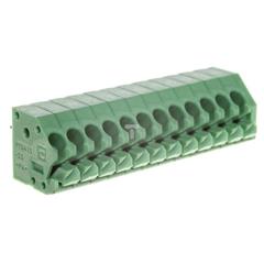 Złączka sprężynowa do płytek drukowanych 0,5-1,5mm2 1pin/biegun zielona PTSA 1,5/12-3,5-F 1985069