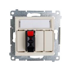 Simon 54 Gniazdo głośnikowe pojedyncze kremowe DGL31.01/41 WMDG-01000x-041