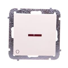 Sentia Przycisk zwierny “światło” 10A z podświetleniem kremowy 1426-11