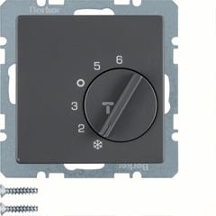 Q.1/Q.3 Regulator temperatury pomieszczenia ze stykiem zmiennym antracyt aksamit 20266086