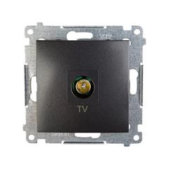 Simon 54 Gniazdo antenowe TV końcowe antracyt DAK1.01/48 WMDA-01000x-048