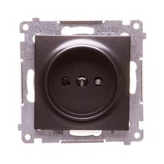 Simon 54 Gniazdo pojedyncze b/u 16A IP20 antracyt DG1Z.01/48 WMDW-00101x-048