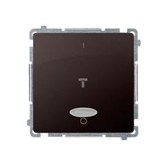 Simon Basic Łącznik dwubiegunowy z podświetleniem czekoladowy BMW2L.01/47 WMUL-021xxx-5011