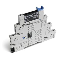 Wąskoprofilowy moduł czasowy 6,2mm (wielofunkcyjny: AI DI GI SW) 1P 6A 12V AC/DC, styki AgNi, szyna DIN 38.21.0.012.0060