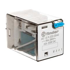 Przekaźnik przemysłowy 3P 10A 220V DC przycisk testujący mechaniczny wskaźnik zadziałania 60.13.9.220.0040