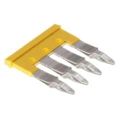 Mostek poprzeczny 4-torowy, raster 2,8mm żółty ZQV 4N/4 GE 1762620000