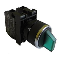 Przycisk pokrętny 2-0-1 podświetlany 2Z z samopowrotem 100-250V zielony T0-B101SL32Y