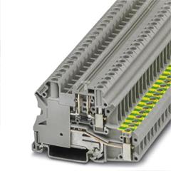 Złączka szynowa elementów kontrolnych 2-przewodowa 4mm2 szara UT 4-PE/L-DIO/R- 3046235