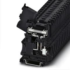 Złączka szynowa z bezpiecznikiem 6,3x32 2-przewodowa 6mm2 czarna UT 6-HESI (6,3X32) 3046401