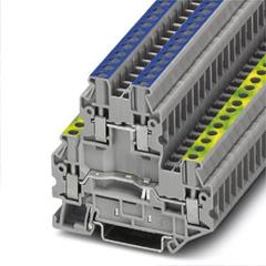 Złączka szynowa ochronna 2-piętrowa 2,5mm2 szara UTTB 2,5-PE/N 3046731