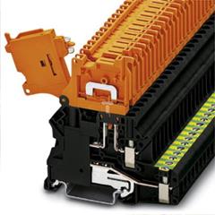 Złączka szynowa ochronna rozłączalna 4mm2 czarno-pomarańczowa UT 4-PE/HEDI 3074004