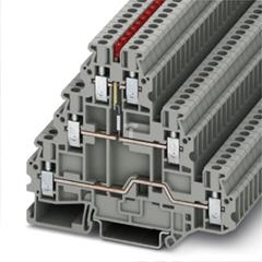 Złączka szynowa elementów kontrolnych 3-piętrowa 6-przewodowa 2,5mm2 szara UT 2,5-3L-LA24RD 3214288