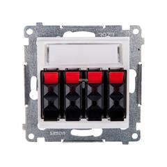 Simon 54 Gniazdo głośnikowe poczwórne białe DGL34.01/11 WMDG-04000x-011