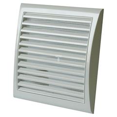 Kratka wentylacyjna z siatką 154x150mm biała MW103