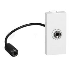 MOSAIC Gniazdo Jack 3,5mm z przewodem podłączeniowym białe 078779