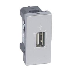 MOSAIC Gniazdo USB 2.0 z zaciskami śrubowymi aluminium 079284