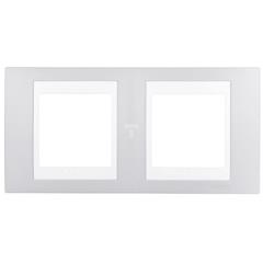 Unica Plus Ramka podwójna szary pozioma MGU6.004.865