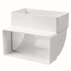 Kolano pionowe 90 stopni 120x60mm białe 460