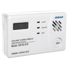 Bateryjny czujnik tlenku węgla (czadu) prostokątny 3x1,5V OR-DC-619