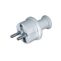 Wtyczka prosta Uni-SCHUKO Ikl. 16A 250V rozbieralna biała WT-40H/BIAŁY