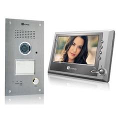 Zestaw wideodomofonowy LCD 7" kolor bezsłuchawkowy jednoabonentowy pilot programowania 14V DC F-G9V11