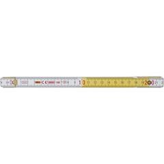 Miara składana drewniana 1m biało-żółta 74-010