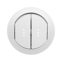 CELIANE Klawisz podwójny IP44 zpodświetleniem biały 067804