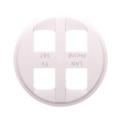 CELIANE Plakietka gniazda multimedialnego 4xRJ45 biała 068194