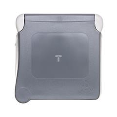 PLEXO55 Gniazdo pojedyncze z/u angielskie szare 069585