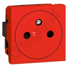 MOSAIC Gniazdo pojedyncze z/u płaskie czerwone 077133