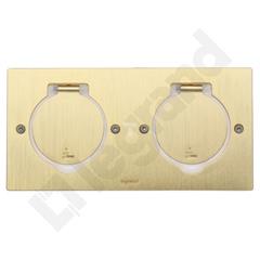 MOSAIC Pokrywa gniazda podwójna prostokątna brązowa 089712