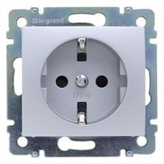 VALENA Gniazdo pojedyncze SCHUKO aluminium 770121