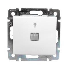 VALENA Przycisk jednobiegunowy z podświetleniem biały 774413