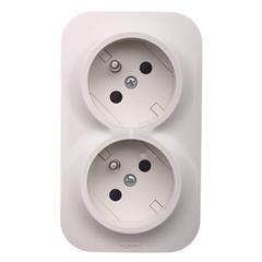 FORIX Gniazdo podwójne SCHUKO kremowe 782449