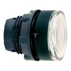 Główka przycisku podświetlanego biała kryta, O 22 , z sam. powr. do żarówki BA9s ZB5AW31