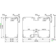 Izolowana płyta montażowa z bakelitu dla obudowy PLAwys.500xW500mm NSYPMB55